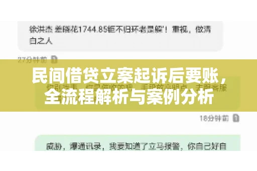 民间借贷立案起诉后要账，全流程解析与案例分析