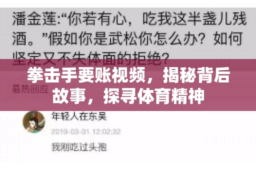 拳击手要账视频，揭秘背后故事，探寻体育精神