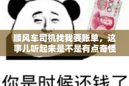 顺风车司机找我要账单，这事儿听起来是不是有点奇怪？但现实生活中，这样的案例还真不少。今天，我就来和大家聊聊这个话题，看看顺风车司机找乘客要账单的背后，究竟隐藏着什么。