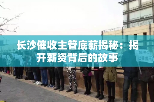 长沙催收主管底薪揭秘：揭开薪资背后的故事